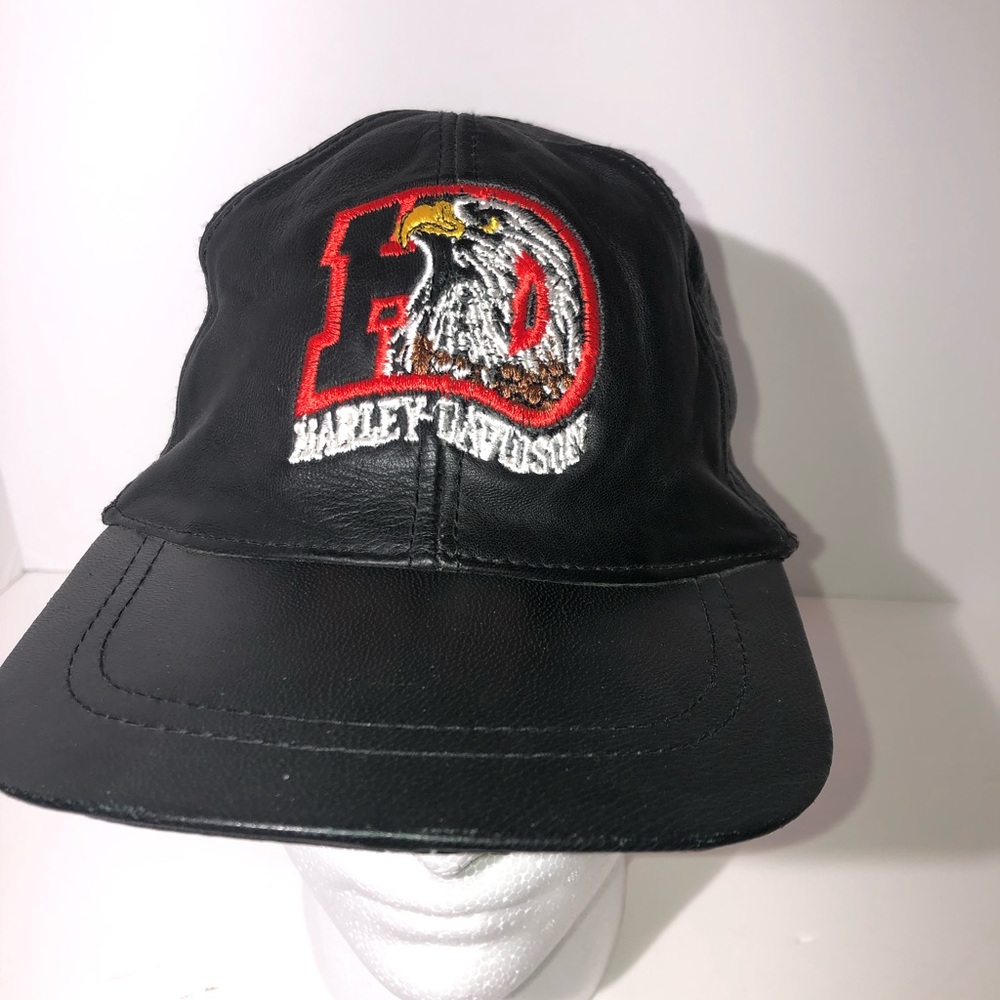 Vintage Harley Davidson black motorcycle hat